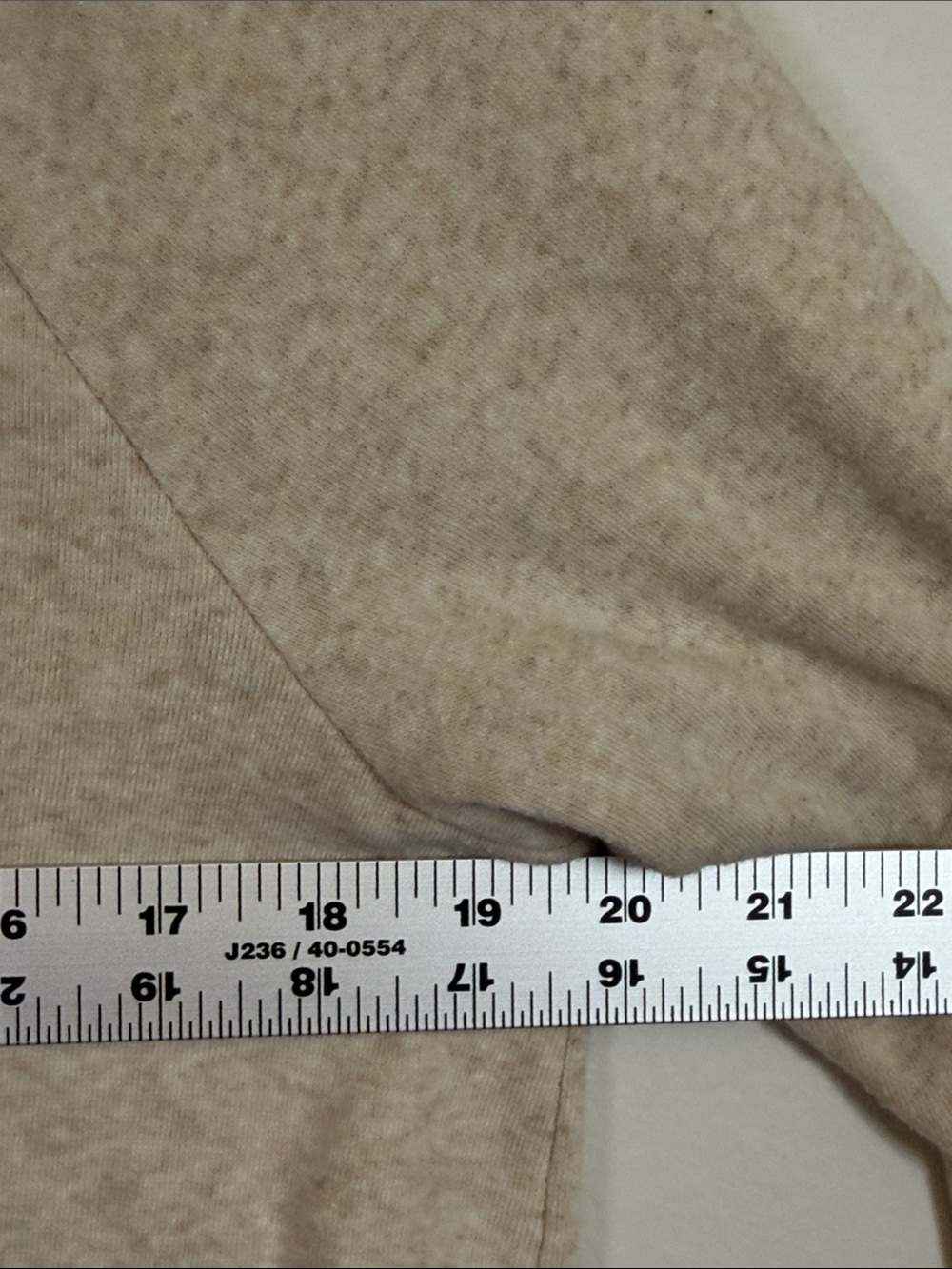 J.Crew Button Collar Tunic Sweatshirt Oatmeal Heather Beige Pullover Small - Picture 6 of 7